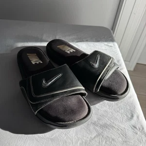 Nike COMFORT Slide 2 Sandal Men's Size 12 Black/Metallic Silver Y2K 415205 002 - Picture 1 of 4