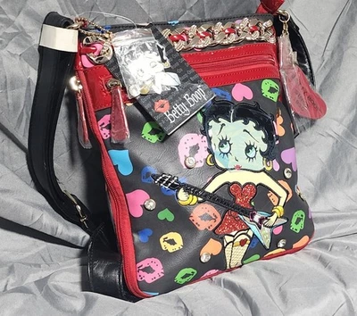 Bolso Bandolera Nuevo con Etiquetas Vintage Y2K Betty Boop 2014 Kings Feature Syndicate Inc. Foto 1 de 4