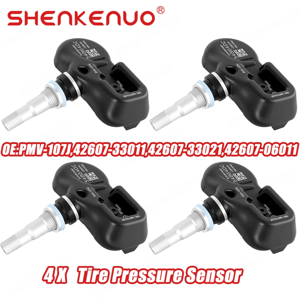 4X Sensor de presión de neumáticos TPMS 42607-06011 OEM PMV-107J para Toyota Matrix 2007-13 Foto 1 de 4