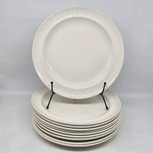 Wedgwood Queen's Ware Traditional Plain Dinner Plate Set Of 10 Off White 10.5" - Picture 1 of 7