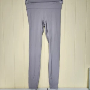Athleta Damen enge Leggings Größe M lila grau Innentasche - Bild 1 von 9