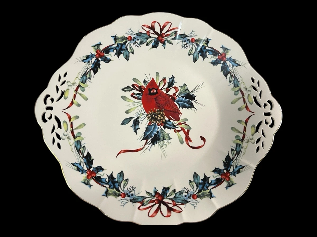 Lenox Weihnachtsschale Mit Kardinal-Motiv – Porzellan-Schale Für Feiertage, Spülmaschinenfest