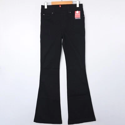 Pantalones de mezclilla Spanx EveryWear acampanados para mujer tiro alto largos años 70 negros limpios talla nuevos con etiquetas Foto 1 de 3