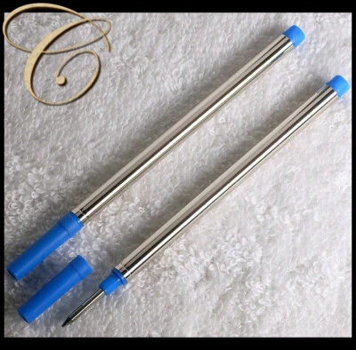 CHRIBORG 2x Rollerball Mine für Montblanc | Refill in Blau | Tintenschreiber