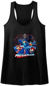 Mega Man Collage Capcom Video Game Women's Tank Top T Shirt - Picture 1 of 3