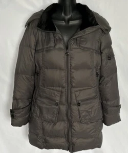 Calvin Klein Womens Mid Length Quilted Down Puffer Jacket Gray Sz Medium NWOT - Picture 1 of 10