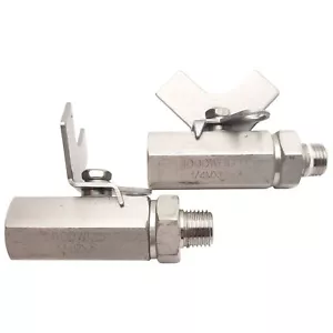 Lotto di 2 Valvole a Sfera 1000WOG 1/4MXF, 1/4in NPT Maschio e Femmina, 1000psi, Acciaio - Foto 1 di 5