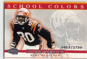 2001 Pacific Invincible | Peter Warrick (School Colors Insert /2750) #10 - Picture 1 of 2