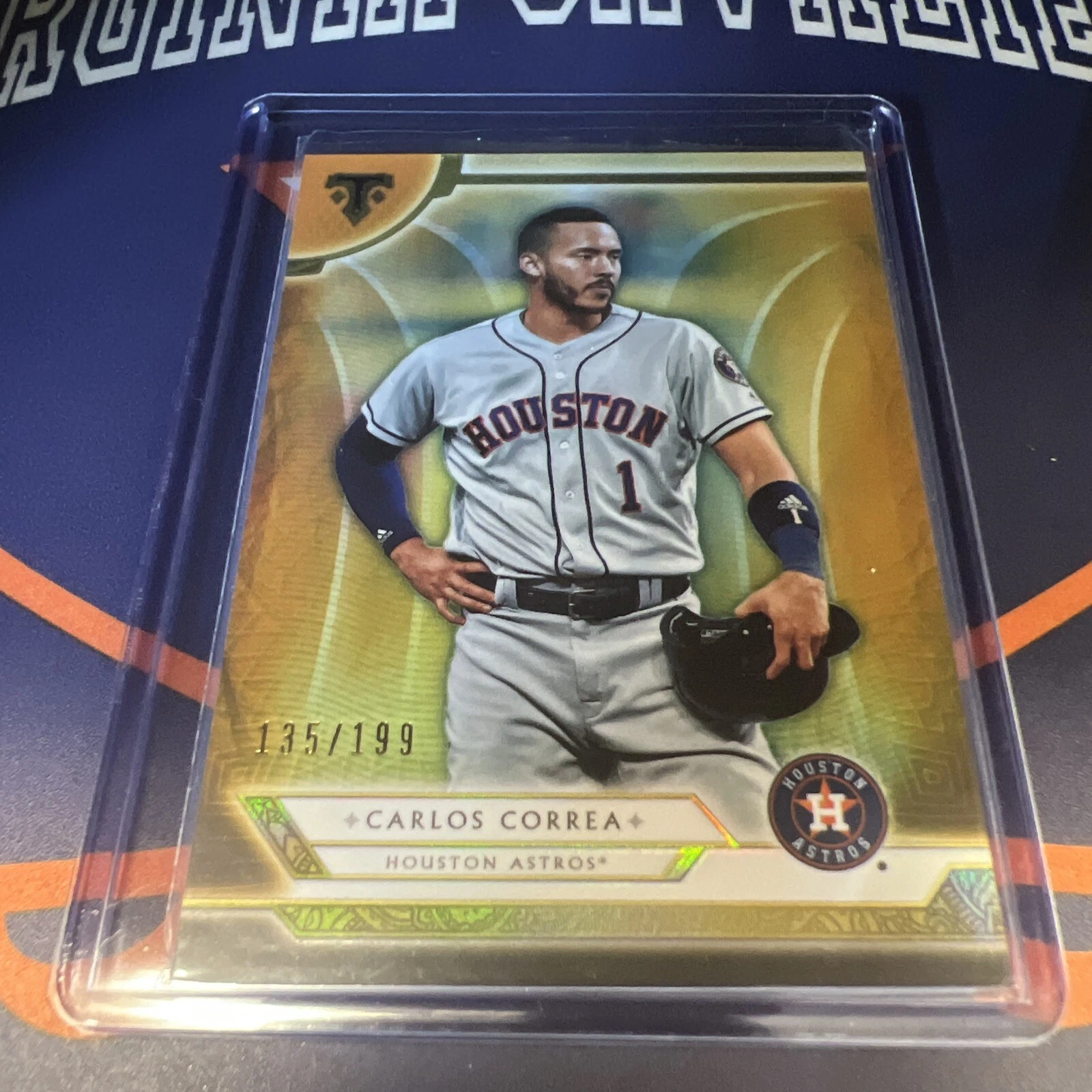 2018 Topps Triple Threads Carlos Correa #14 Amber Parallel /199 Houston Astros