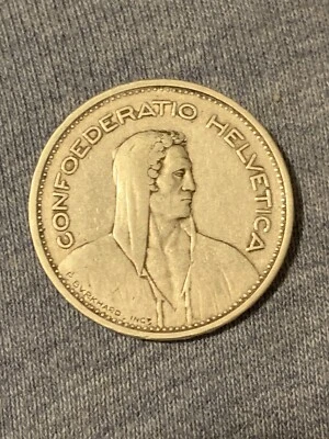 1932-B Switzerland 5 Francs 83.5% Silver 15 Grams KM#40 - Image 1 of 4