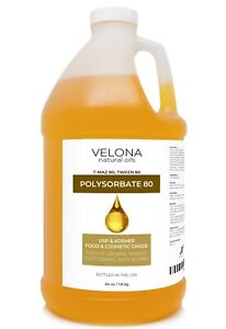 Polysorbate 80 by Velona - 64 oz Solubilizer, Food Cosmetic Grade Cooking, Bath