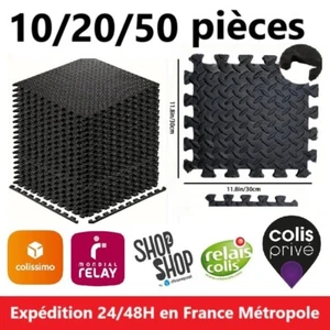 10/20/50pcs Lot de Dalles Carrées Tapis de sol Sport FITNESS Gym Garage Tatami - Imagen 1 de 18