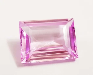 Certified 22.30 Ct Natural Light Pink Morganite Emerald Shape Loose Gemstone - Picture 1 of 7