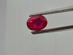 0.93 ct VVS NATURAL HEATED BURMA RUBY 4.4 X 6.0 X 3.7 MM Loose Gemstone. - Picture 1 of 8
