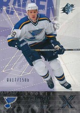 2000-01 SPx #185 ALEXANDER KHAVANOV - x/1500 Rookie Card - St. Louis Blues