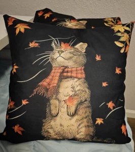 Almohada - Funda de almohada para gatos / Funda de almohada - Festival de la cosecha de otoño - Imagen 1 de 3