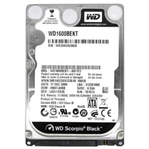 WESTERN DIGITAL 160 GB SATA LAPTOP HARD DRIVE WD1600BEKT or BEVT TESTED GOOD - Picture 1 of 1