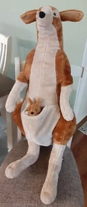 Large Mama Kangaroo with Joey Size 33" Melissa & Doug Plush Stuffed VERY CLEAN!! - Picture 1 of 24