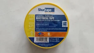 Shurtape 200788 EV 057 UL Listed Yellow Electrical Tape, 3/4in x 66ft - Picture 1 of 2