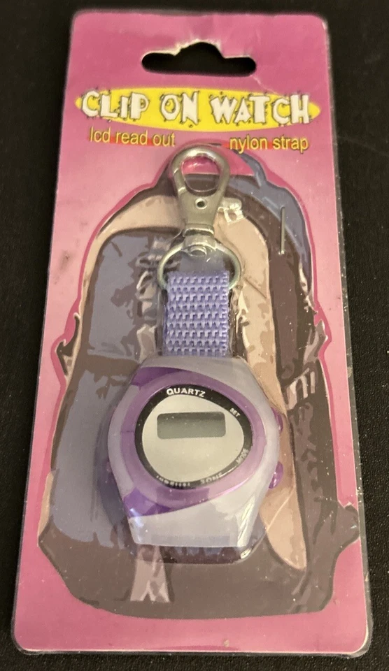 PARA REPUESTOS Mochila Reloj Deportivo Púrpura-Gris Clip Correr Ciclismo (Batería Mala) Foto 1 de 2