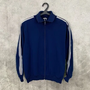 VINTAGE 1970s ADIDAS BLUE TRACK TOP JACKET SIZE L - Picture 1 of 7