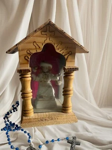 SANTO NINO DE ATOCHA SHRINE LAMP - PLATEROS - RELIGIOUS FOLK ART - SHADOW BOX - Picture 1 of 14