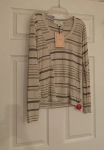 Neu mit Etikett La Ligne gestreiftes mehrfarbiges Langarm-T-Shirt Damen *Größe Small* - Bild 1 von 5
