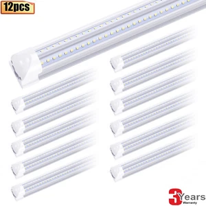 12Pack 8 Foot Led Shop Lights 8FT Led Tube Light 72W T8 Integrated 8' Fixtures - Picture 1 of 14