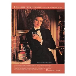 Drambuie Over Ice Woman in Anne Klein Tuxedo Vintage Magazine Print Ad 1983 - Picture 1 of 1