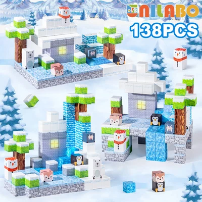 Leuchtende magnetische Bausteine Set 138 Stück STEM Spielzeug Kinder ab 3 - Bild 1 von 4