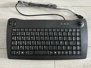(French) Keyboard Compact Wired USB Keyboard with trackball - Picture 1 of 5