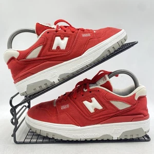 Scarpe da ginnastica New Balance 550 rosse scamosciate bianche taglia UK 5 donna palestra grosse casual - Foto 1 di 8