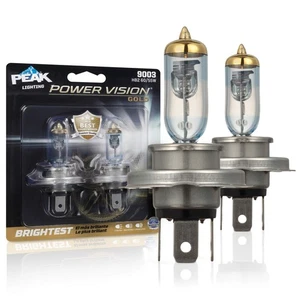 PEAK Power Vision Gold Automotive ad alte prestazioni 9003/H4/HB2 60/55W Headlig... - Foto 1 di 5