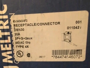 Meltric Receptacle/Connector DSN 30A 3P+G 480V*NIB - Picture 1 of 2