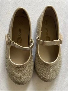 Kleine Mädchen Kleinkind Smart Fit Gold elegante Schuhe 6 - Bild 1 von 5