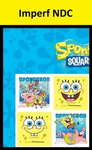 US 6025a-6028a 6028c SpongeBob SquarePants imperf NDC corner block 4 UL MNH 2025 - Picture 1 of 1