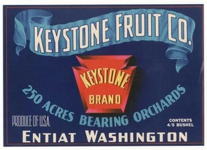 *Original* KEYSTONE FRUIT Co ENTIAT WASH Pear Label NOT A COPY! - Picture 1 of 1
