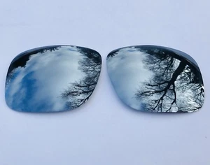 LENTES DE REPUESTO POLARIZADAS CROMADAS PLATEADAS ESPEJADAS PARA OAKLEY HOLBROOK - Imagen 1 de 3