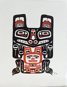 Frog L1-P Pacific Northwest Art Original 17x23 Serigraph By Mili Seattle - Picture 1 of 1