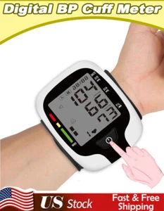 Tragbares digitales Handgelenk Bluthochdruckmessgerät Stimme sprechen BP Manschette Messgerät - Bild 1 von 12