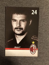 CARTOLINA POSTCARD UFFICIALE A.C MILAN 2000-01 GULY cm. 10 X 15 CARTONCINO