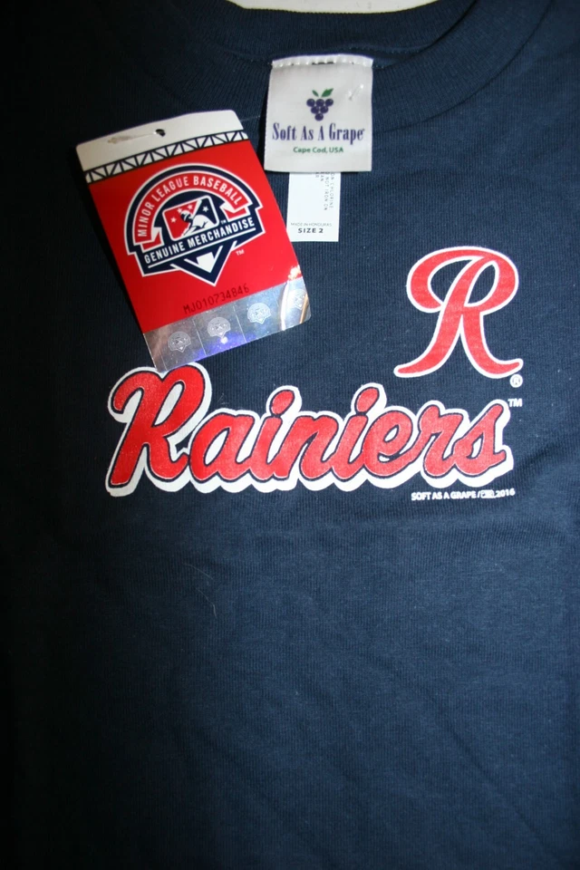 NUEVA CAMISETA DE BÉISBOL TACOMA RAINIERS MiLB AAA LIGAS MENORES 2T Niño Pequeño Azul Foto 1 de 3