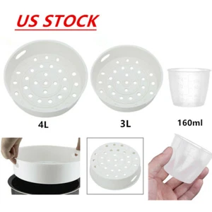 Plastic Steamer Steaming Rack Stand Steam Basket and 2x Rice Measuring Cups A - Picture 1 of 34