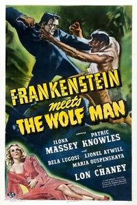 Giclée Druck Filmplakat 1943 Frankenstein trifft den Wolfsmann Lon Chaney - Bild 1 von 1