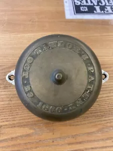 Antique Victorian Taylor's Mechanical Door Bell 1860 Patent Brass & Cast Iron - Picture 1 of 12
