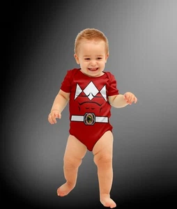 Baby Red Ranger Superhero Halloween Costume Cosplay Bodysuit - Picture 1 of 3