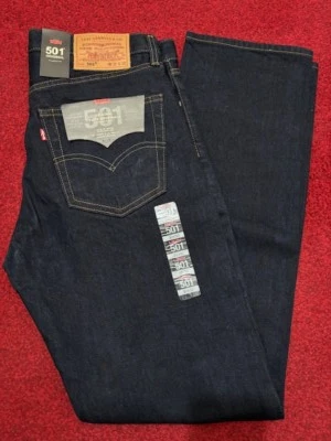 Levi's® 501 Original Regular Fit Mens Jeans Dark Blue - Image 1 of 4