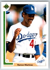 1991 UPPER DECK RAMON MARTINEZ LOS ANGELES DODGERS #136