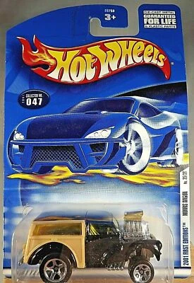 2001 Hot Wheels #47 First Editions 35/36 MORRIS WAGON Black/Tan w/5 Spoke Wheels - Image 1 of 4