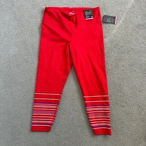 Gap Red Sportive Leggings Sz L - Picture 1 of 5